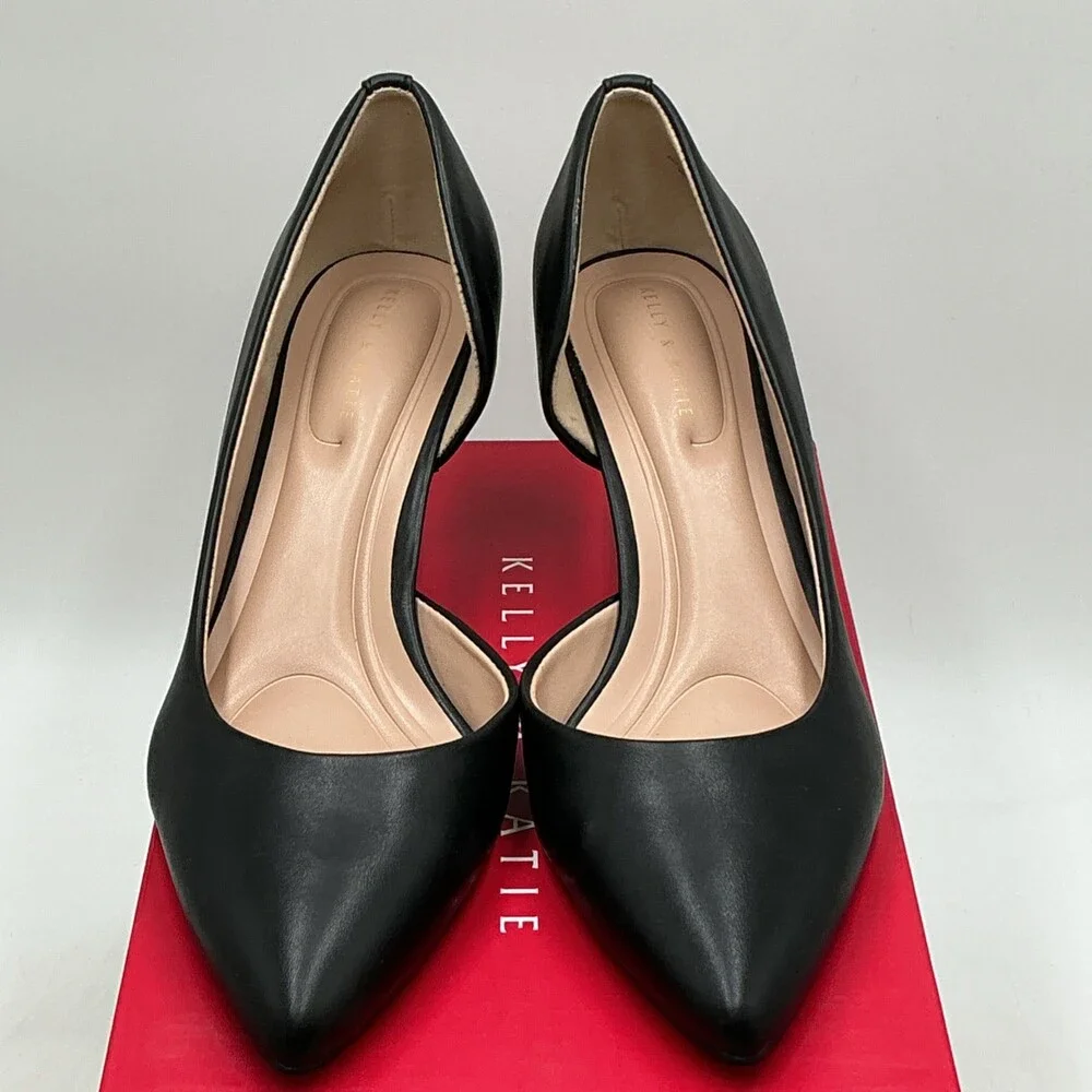 Kelly & Katie Satela Pump Women's US 8 M Black Pointed Toe Stiletto Heel Eby4469